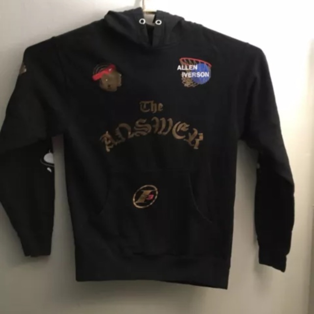 Men’s Reebok Allen Iverson The Answer Graphic Hoodie Size Small No Drawstring